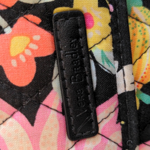 Vera Bradley Black Floral Wallet - Picture 2 of 7